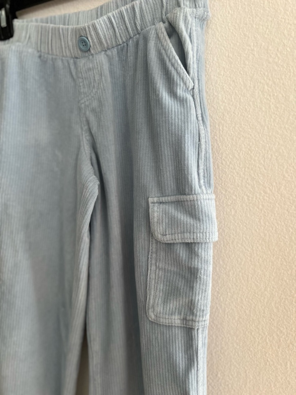 Cat & Jack Light Blue Corduroy Cargo Joggers - Picture 4 of 10